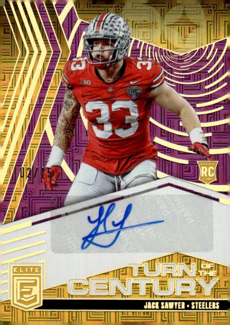 JACK SAWYER RC AUTO 2025 Elite Turn of Century Autographs /15 Purple Donruss ROOKIE Steelers NM-MT Football