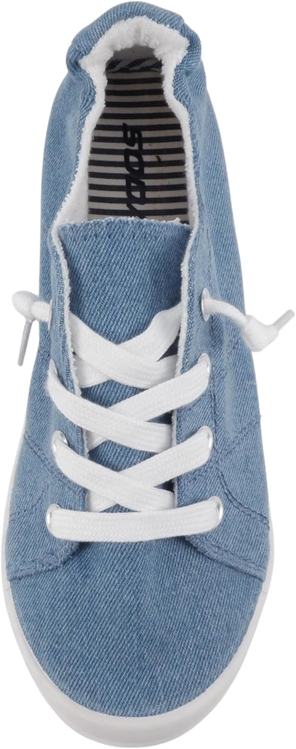 Soda Flat Women Shoes Linen Canvas Slip On Sneakers Lace Up Style Loafers Zig-S - Image 5