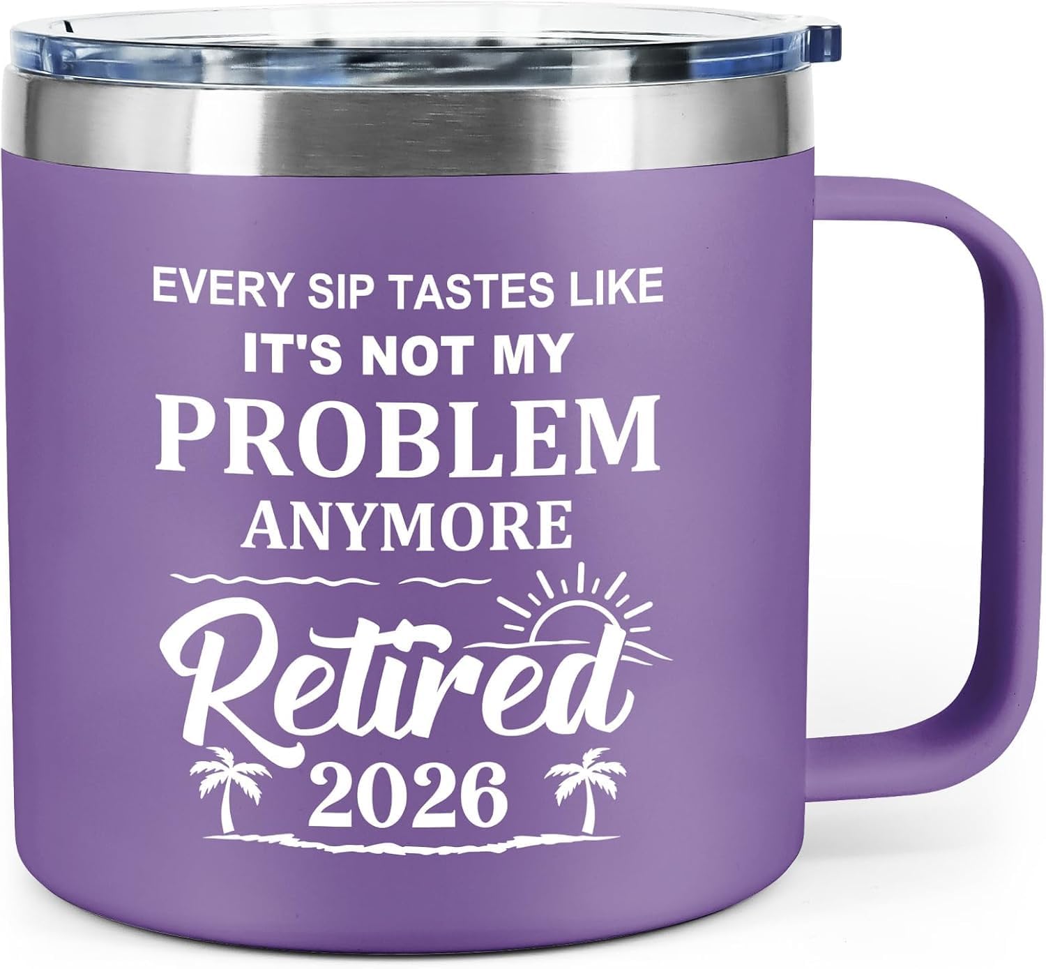 14oz Retired 2026 Tumbler,Funny Gift Cup for Coworkers,Purple