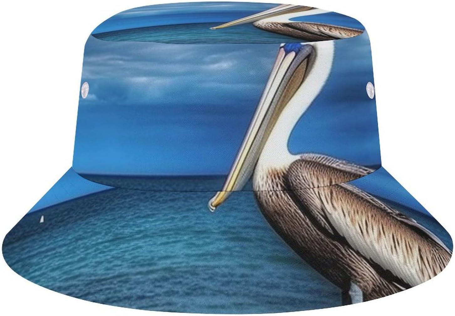Pelican Bird Bucket Hat Packable Sun Hats Travel Summer Beach Fisherman Cap for Women Men Teens