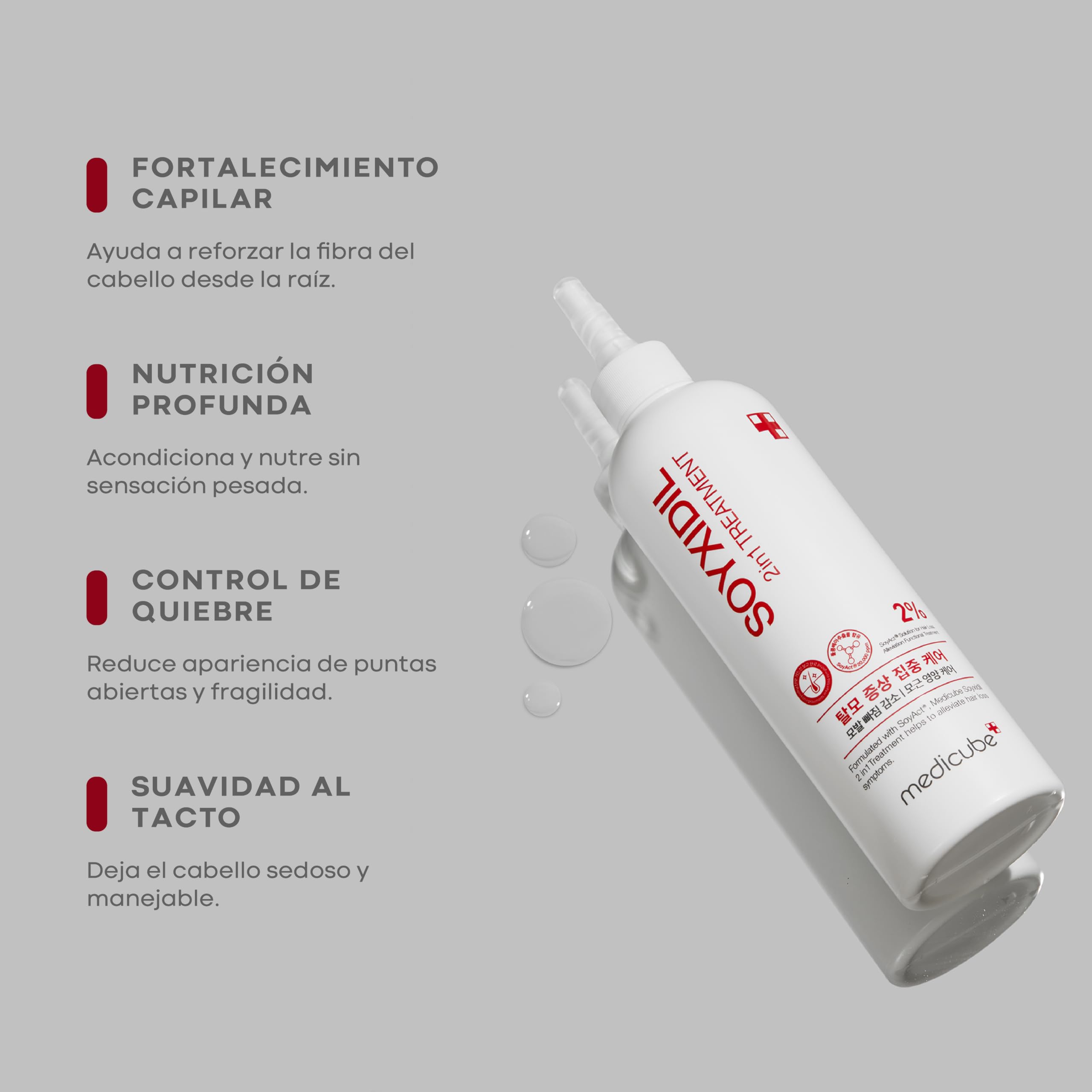 medicube Soyxidil, balsamo 2 in 1 per la perdita dei capelli, idratante e fortificante, cura del cuoio capelluto per diradare capelli deboli e danneggiati, trattamento anticaduta e rinforzante, 256 ml