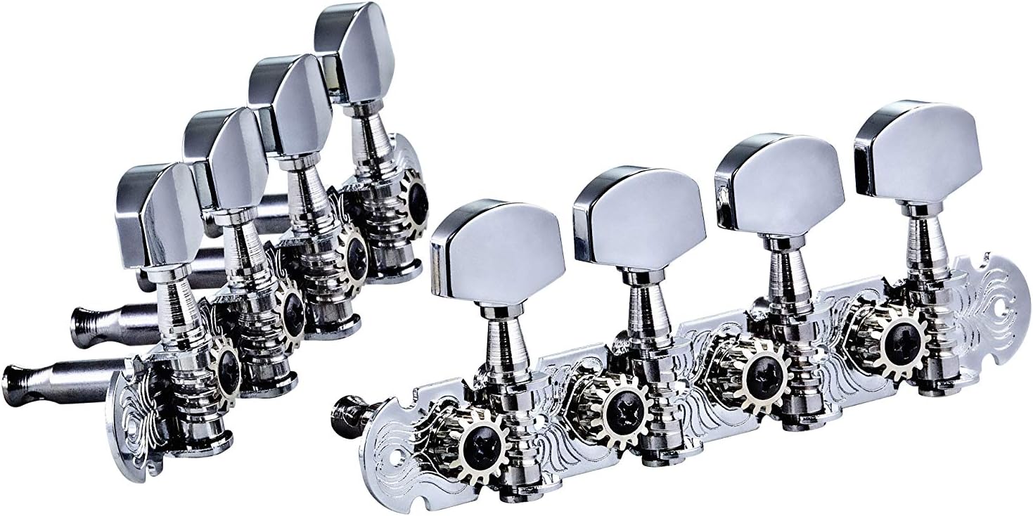 Standard A-Style Mandolin Tuning Machines 4L x 4R Chrome