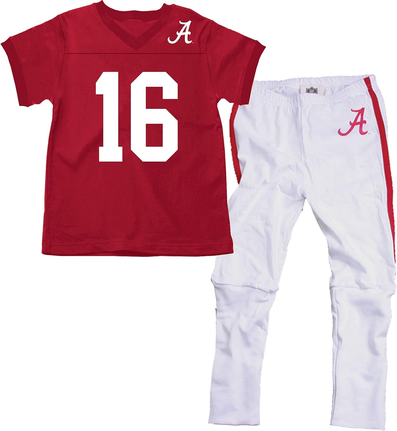 Wes & Willy Alabama Crimson Tide #16 SS Football Pajama 18 Month / As Shown