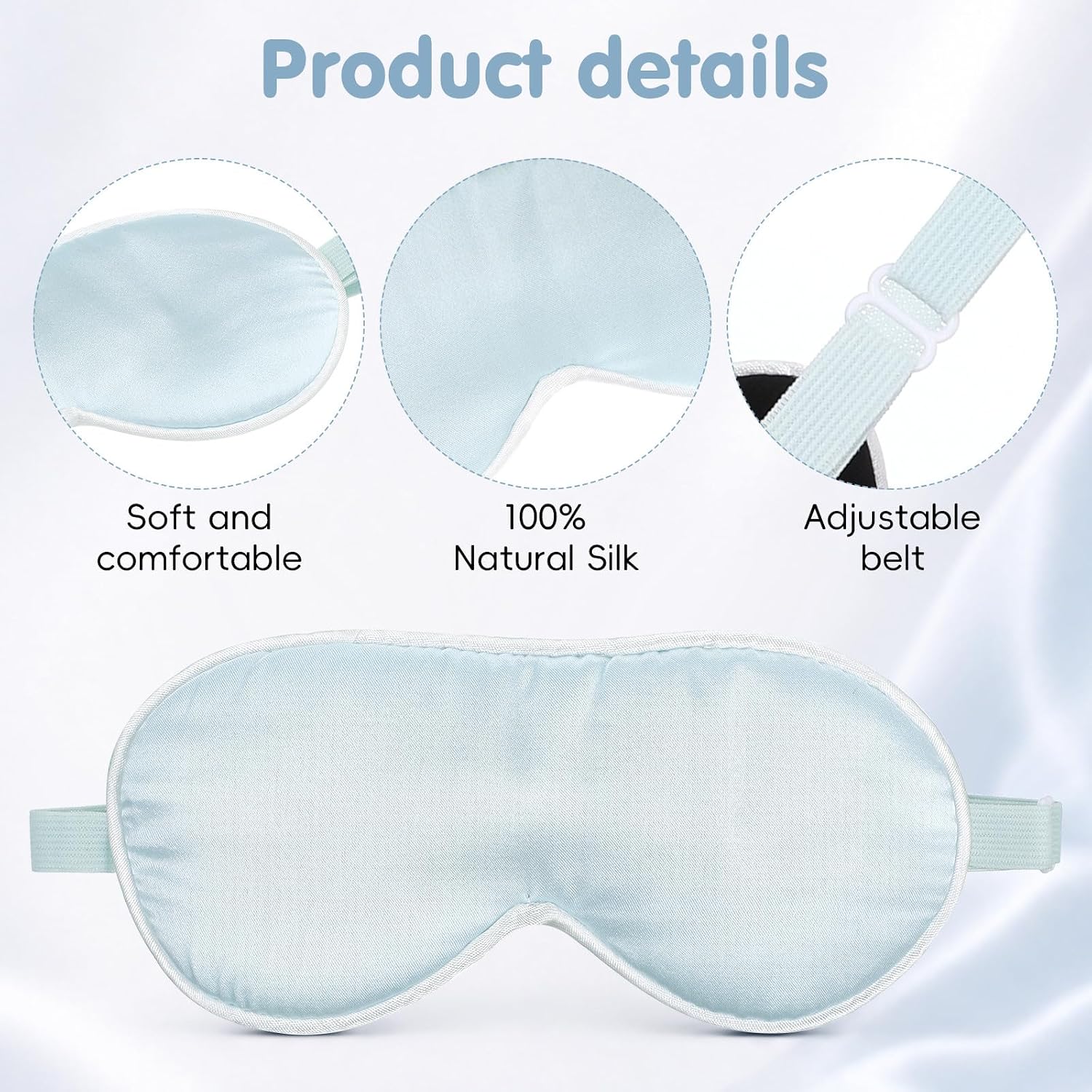 Beavorty 100% Silk Eye Mask for Baby, Adjustable Newborn Sleep Blindfold for Infant Jaundice Phototherapys, Breathable Light Blocking Shade, Gentle Night Rest Cover for Boys Girls image 4