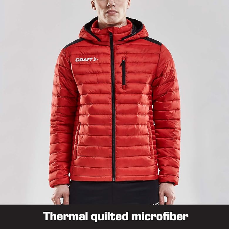 Craft Herren Steppjacke Isolate Jacket 1905983 Bright Red/Black XS 