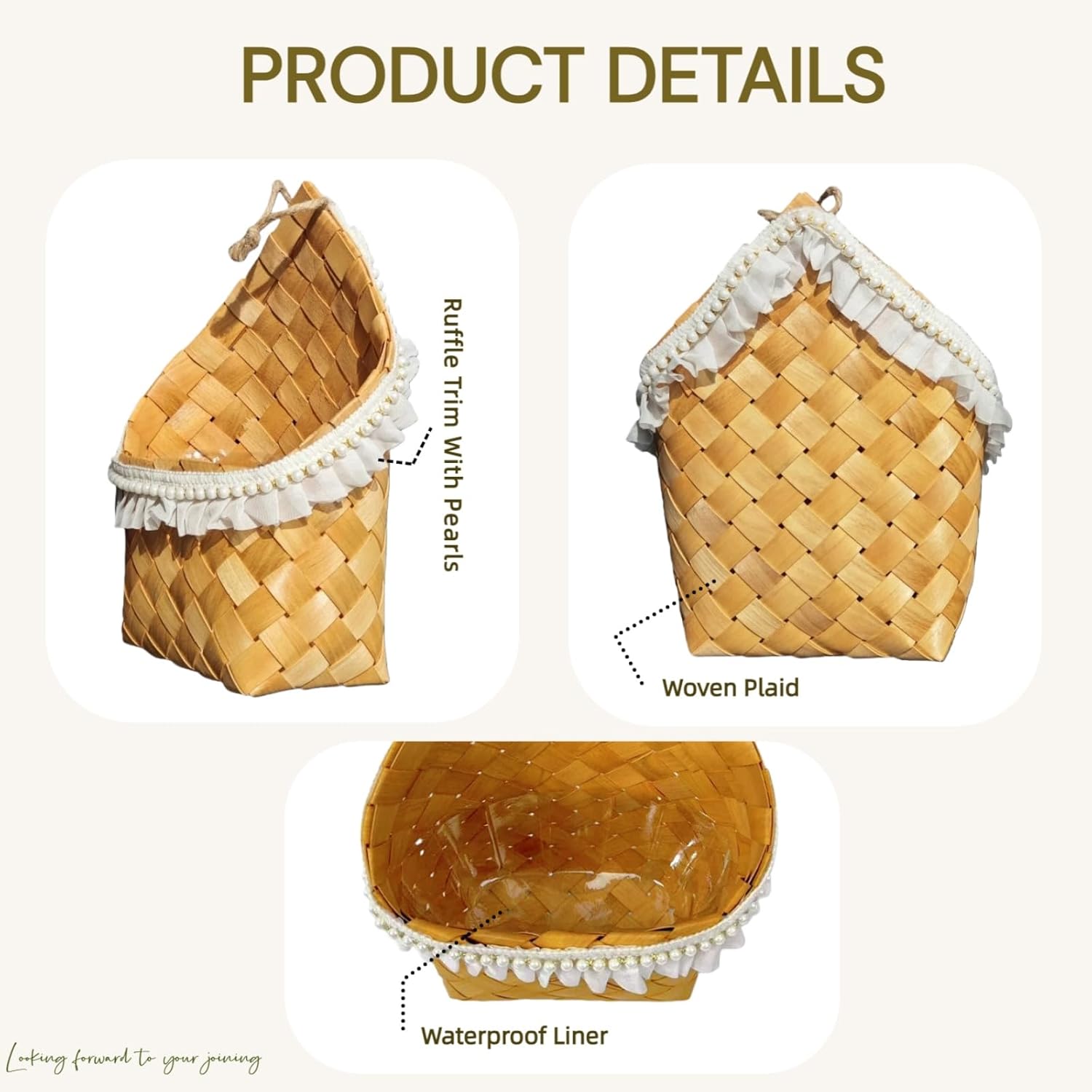 2 Pack Hanging Wall Baskets for Entryway & Front Door – Woven Wicker Baskets for Flowers, Mail, Keys – Boho Farmhouse Wall Decor Set for Plants