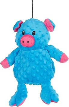 Sqeaky Plush Durable Dog Toys with Multi-Colour,Dotty Friends for Dog By Petlou 12 Inch Dotty Friends Pig