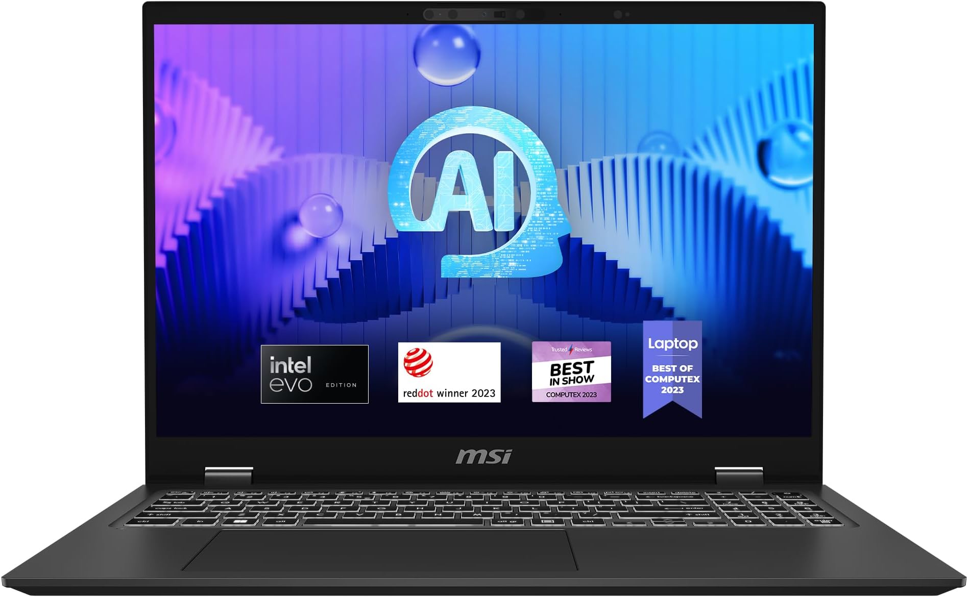 msi Prestige 16 AI Evo Laptop: Intel Ultra 7-155H, 16" UHD+ OLED Display, 32GB DDR5, 2TB NVMe SSD, HDMI, SD Card Reader, Win 11 Pro: Stellar Gray B1MG-020US