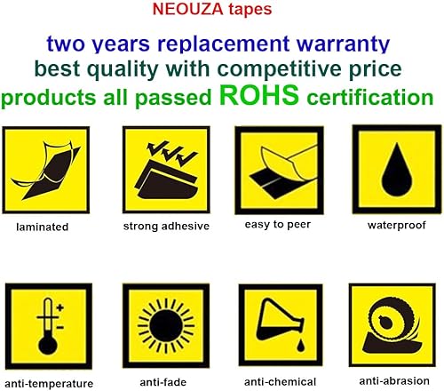 Miniatura 3 de NEOUZA Cartucho de cinta de etiquetas TZE TZ laminadas de 1532 x 1516 pulgadas compatible para Brother P-Touch paquete de 5 TZe-232 Rojo en blanco