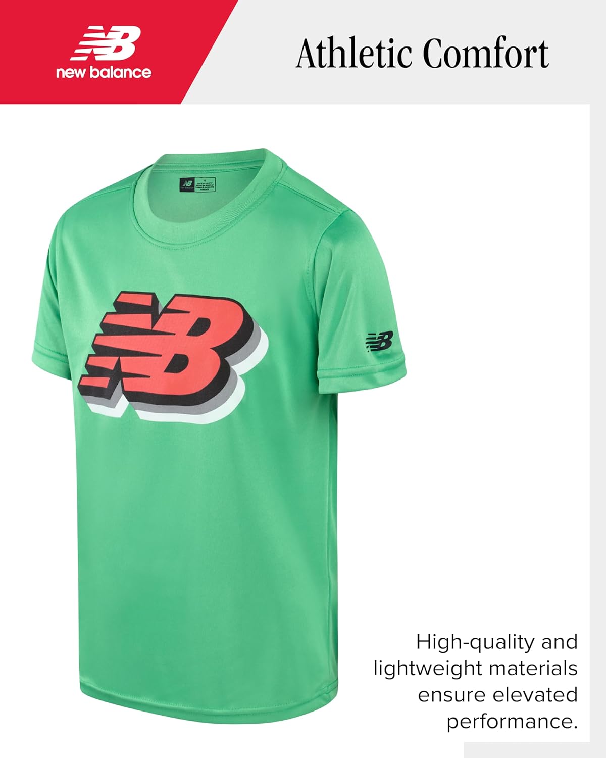 New Balance Boys Shorts Set - 3 Piece Athletic Performance Jersey Short Sleeve Shirts and Gym Basketball Shorts (8-12)