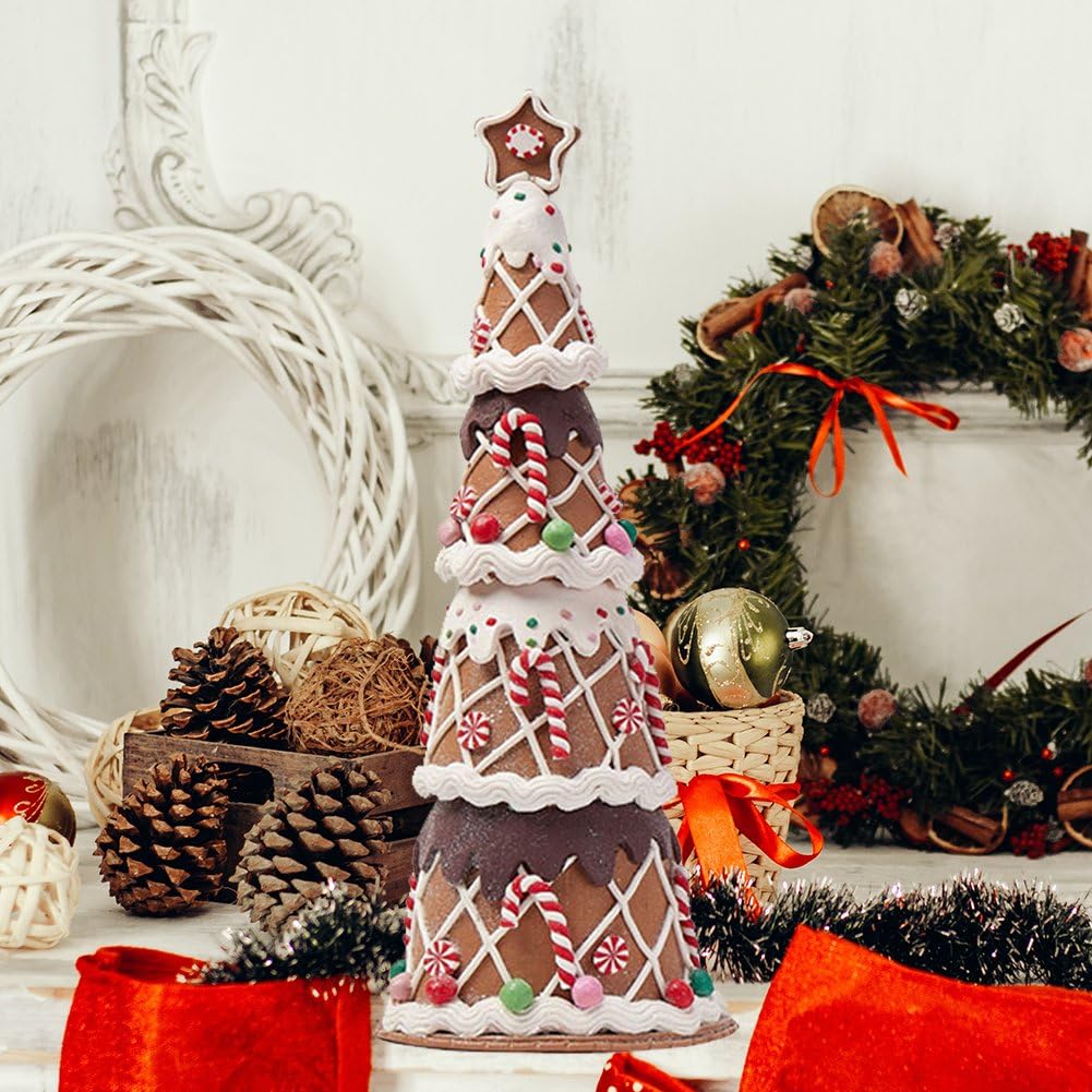 Décoration De Table d'arbre De Noël, 1 Pièce, Fondant, Chocolat, Canne À Bonbons, Décorations d'arbre De Noël, Décoration De Dessus De Table De Noël, Pièce Maîtresse