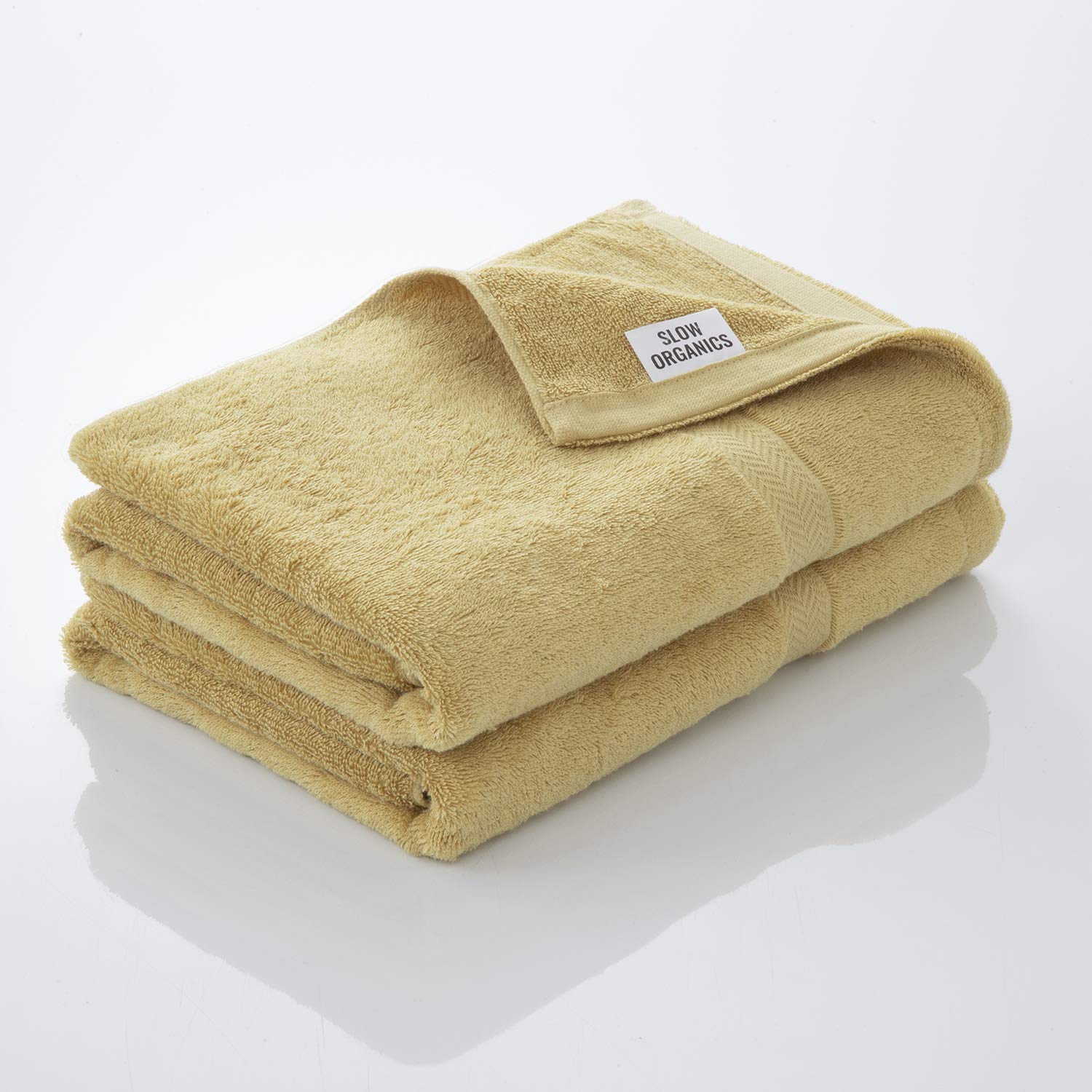 Amazon｜SLOW ORGANICS バスタオル 2枚セット イエロー SL2740
