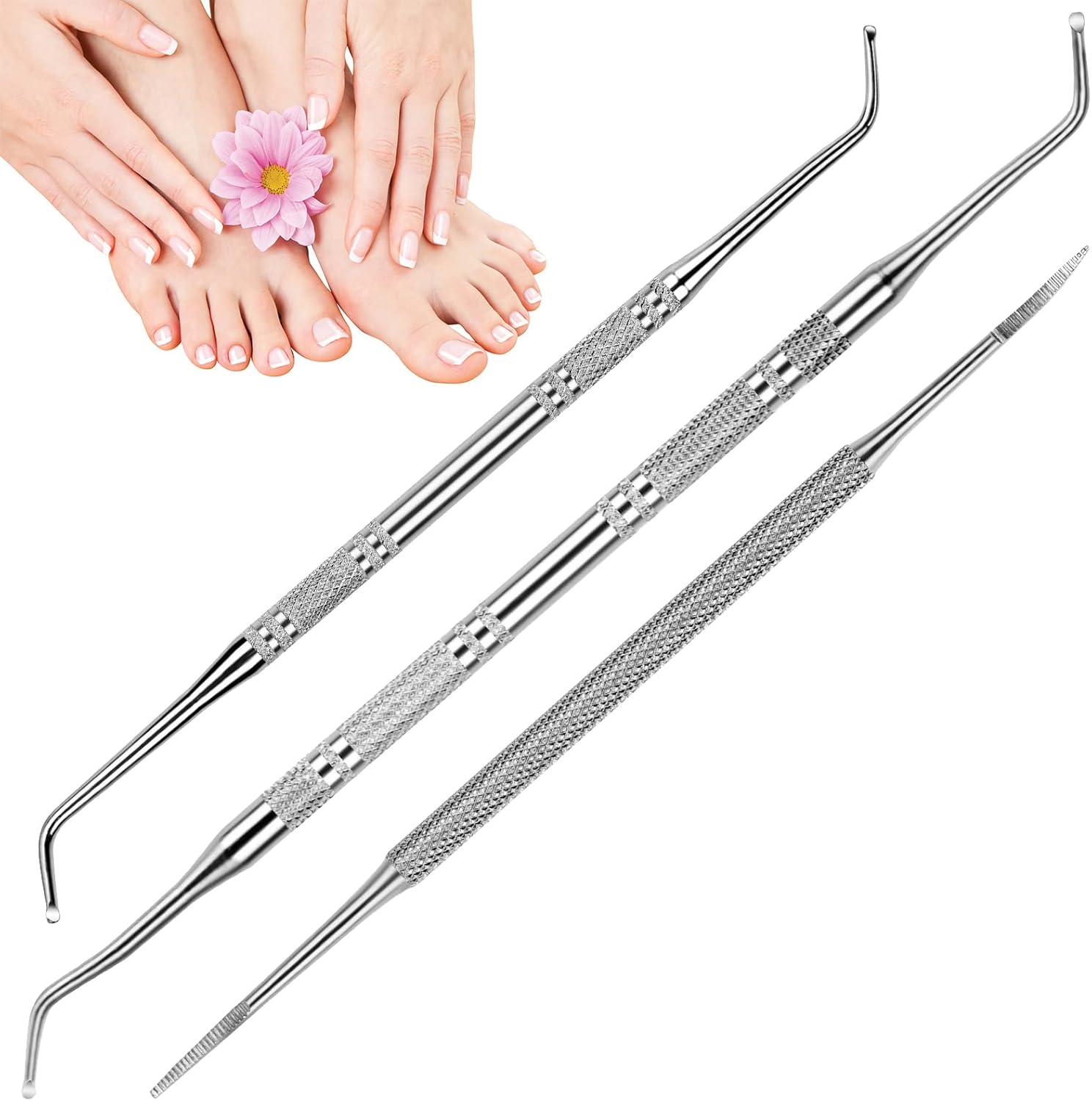 Ekkenlifter,foot care set,ingrown toenail set,set of 3 corner lifter and nail file,angle lifter foot care,ingrown toenails tools,foot nail file,foot nail set,corner nail file,angle file