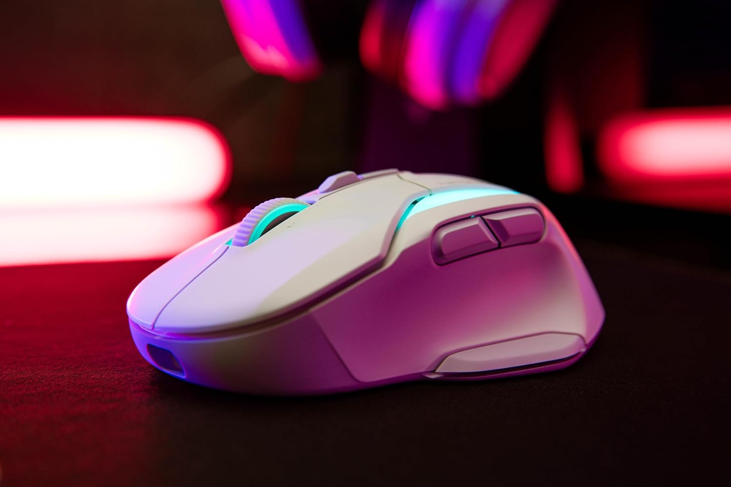 Turtle Beach Kone II Air Wireless Ergonomic RGB PC Gaming Mouse | 26K DPI Sensor, Optical Switches, 21 Customizable Inputs, Rechargeable 350-Hr Battery, 4D Scroll Wheel, Arctic White