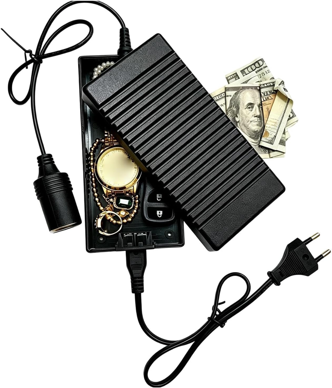 Disguised Safe Power Adapter Shape Anti-Theft Key Box