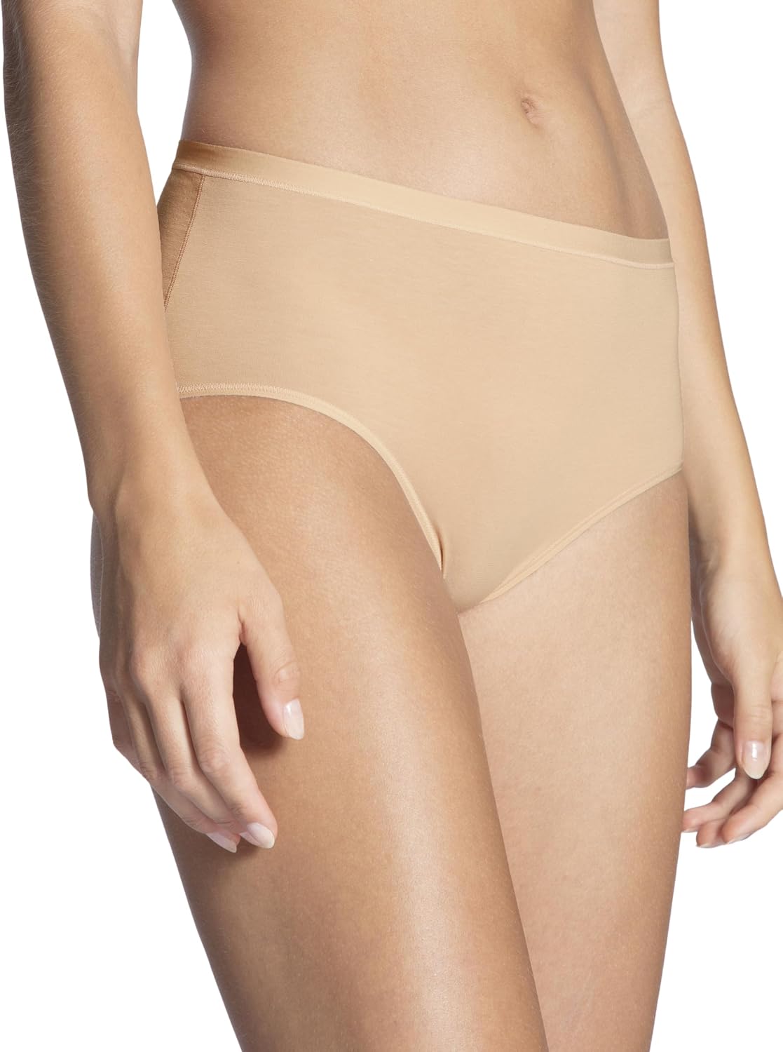 Calida Natural Comfort Women's High Waist Brief - Premium Swiss Cotton Underwear, Soft Stretch Single Jersey Panties