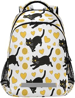 ALAZA Cat Heart Backpacks Travel Laptop Daypack School Book Bag for Men Women Teens Kids