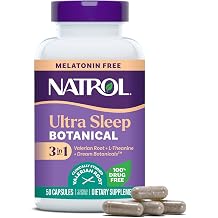 Natrol Ultra Sleep Botanical 3-in-1, Melatonin-Free Sleep Support, 50ct