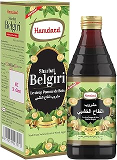 Hamdard Sharbat Belgiri Organic Bael Fruit Juice Concentrate | Natural Summer Cooling Drink | Wood Apple Juice 500ml / 16.19Fl Oz