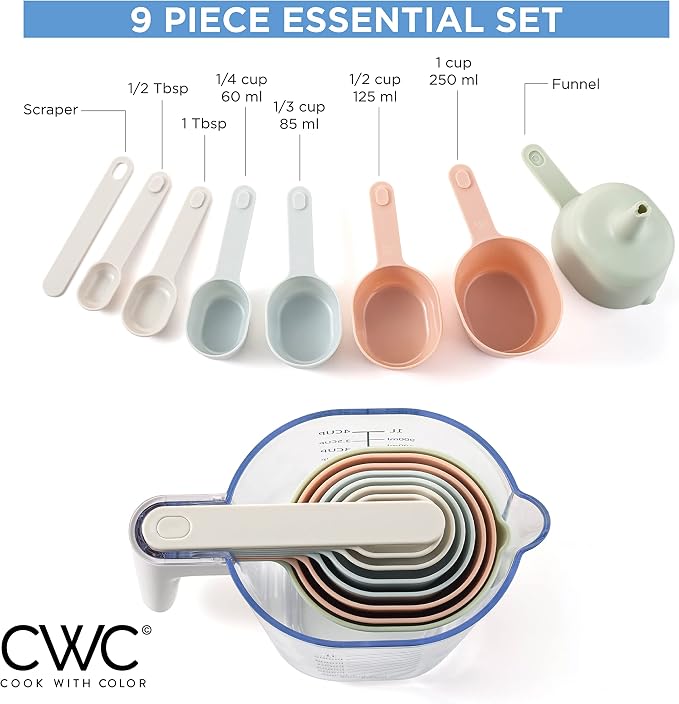 Set de Vasos y Cucharas Medidoras COOK WITH COLOR 9 Piezas miniatura 4