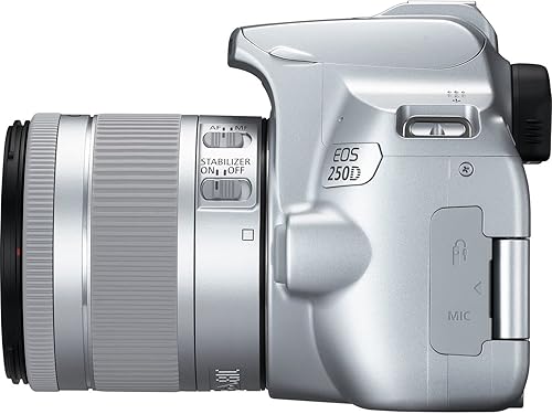 Miniatura 6 de Canon EOS 250D  Rebel SL3 Cámara réflex digital con lente de 0.709-2.165in (plateado) (3461C001) + Canon EF 2.953-11.811in f4-5.6 III lente
