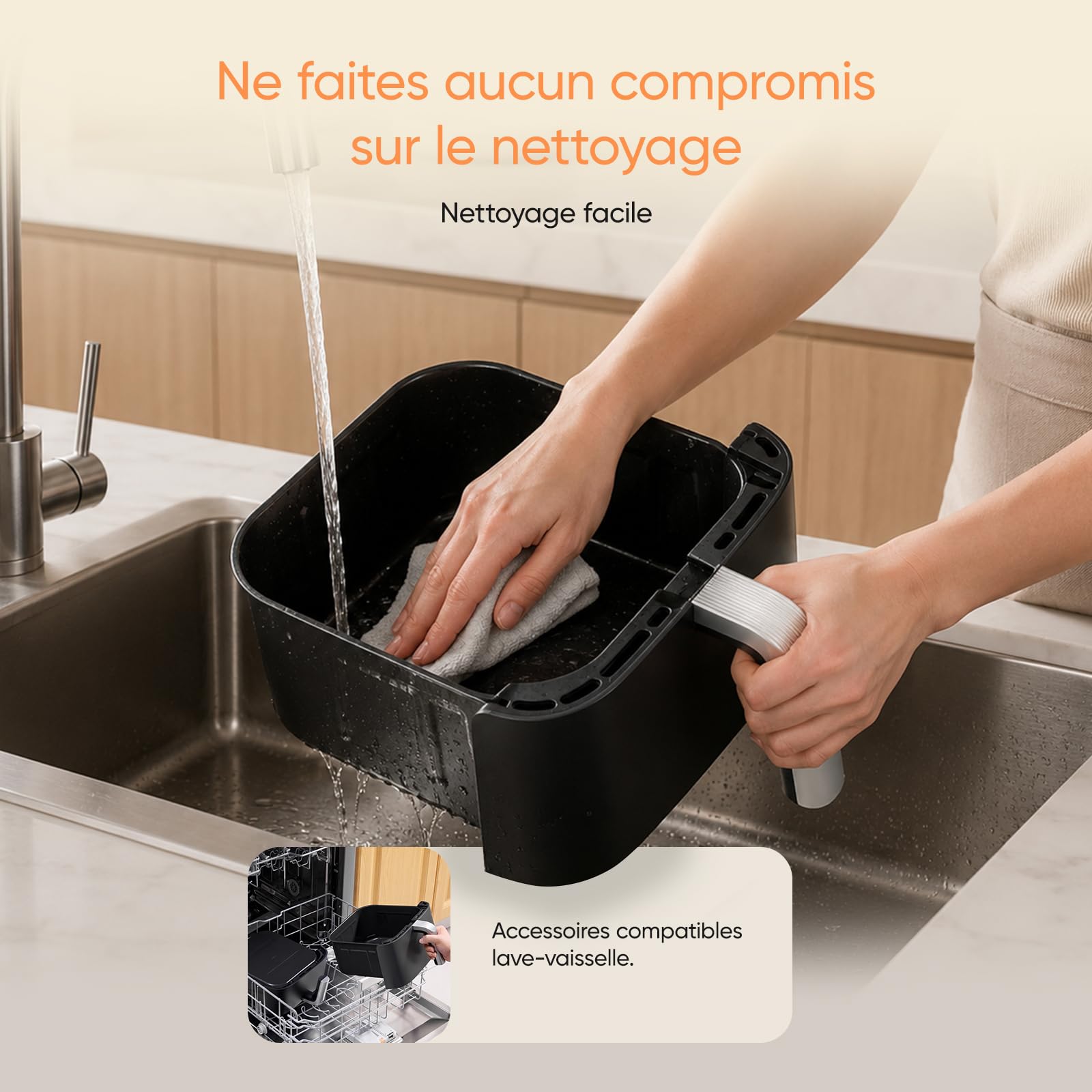 Cosori Air Fryer Turbo Tower 10,8L, 3 Niveaux Cuisson, 6-en-1 | Cuisson Homogène, Design compact, 41% Moins Large que les Double Airfryer Traditionneles, 19+ Recettes