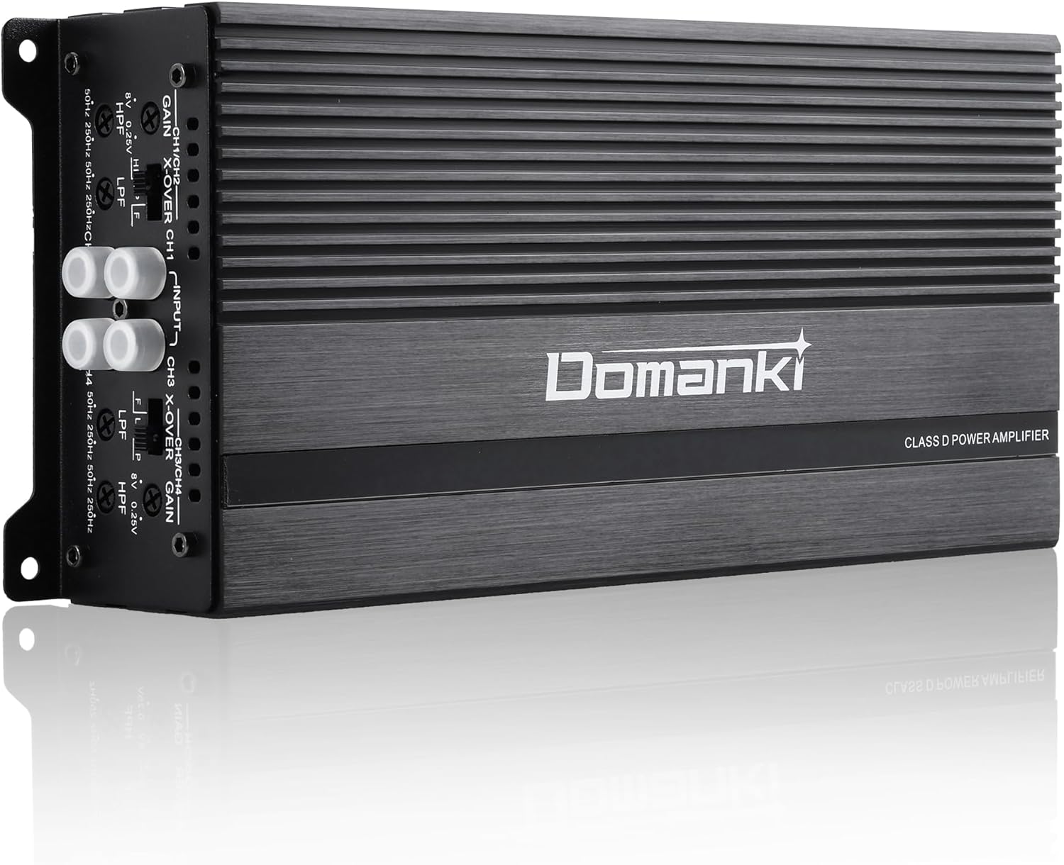 480 Watt 4 Channel Car Audio Amplifier Class D Full Range Power Stereo Amplifier Low/High Level Inputs