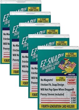 5-Count Pro-Mold 35pt EZ-Snap Trading Card Holders Holds Sleeved Card UV Protection CH35SA