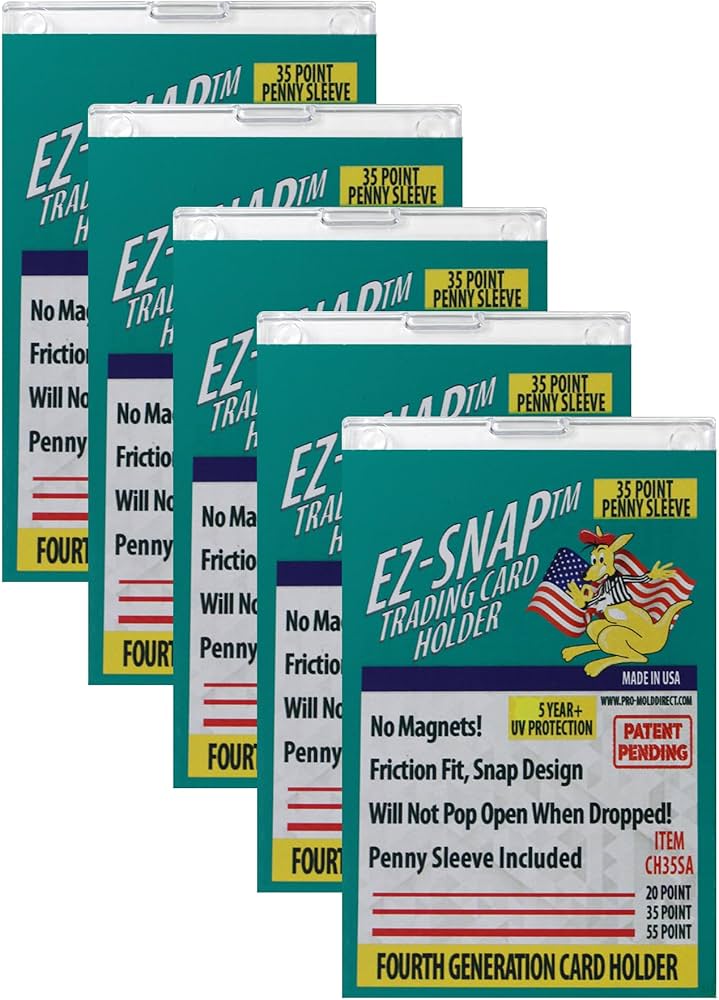 Amazon.com: 5-Count Pro-Mold 35pt EZ-Snap Trading Card Holders