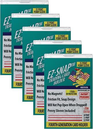 Amazon.com: 5-Count Pro-Mold 35pt EZ-Snap Trading Card Holders
