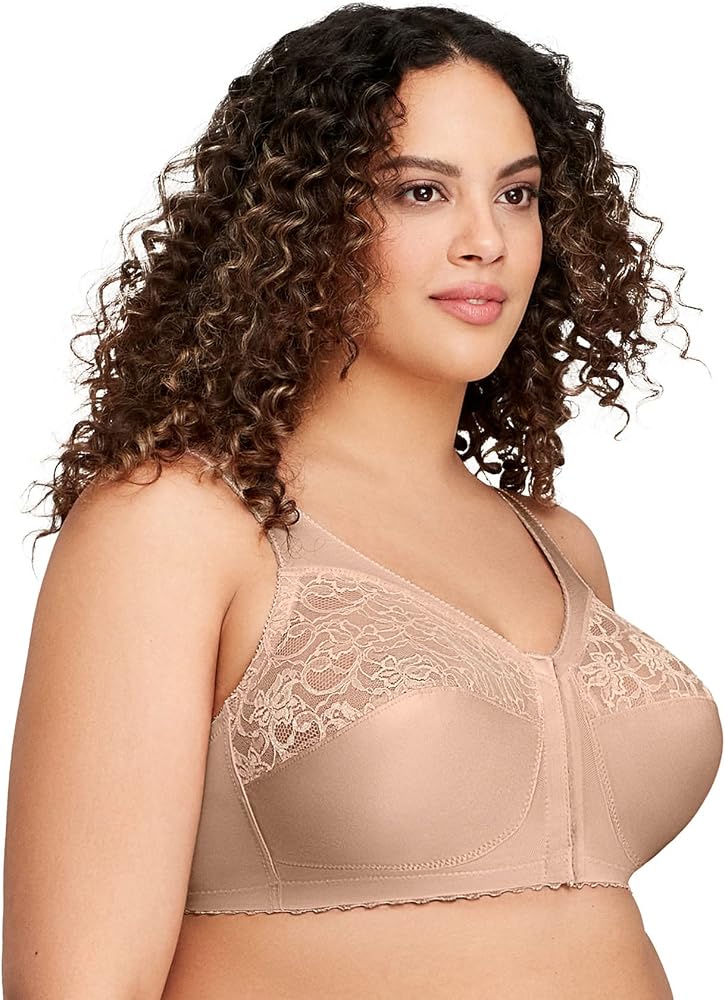 Glamorise Full Figure Plus Size MagicLift Front-Closure Support