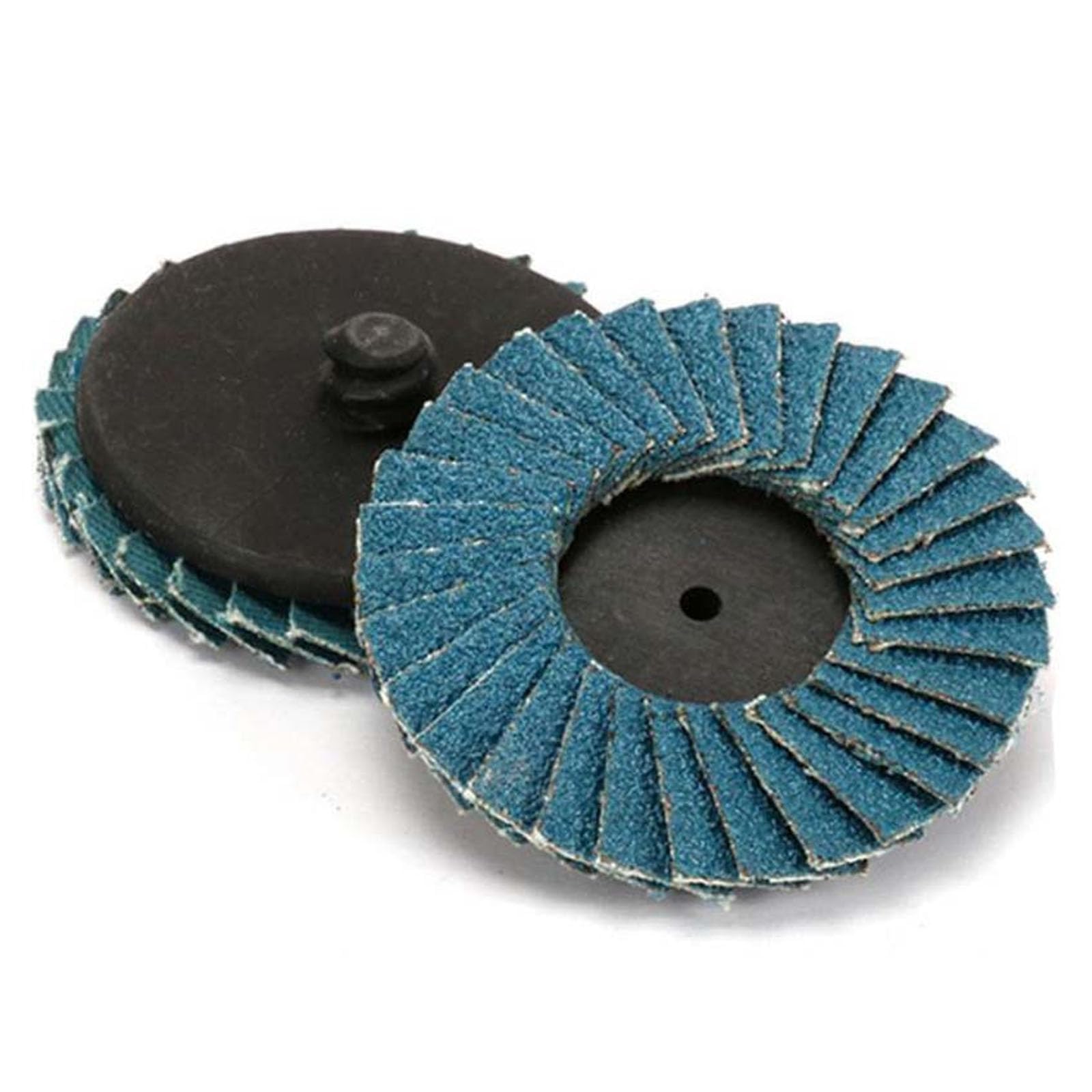 Lot de 30 disques à lamelles 50 mm Grain 40/60/80/120 pour métal, bois, acier rapide Bleu 50 mm