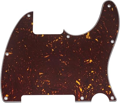 Musiclily Pro 8-Hole Guitar Pickguard for Squier Sonic Esquire H Electric Guitar, 4Ply Tortoise Shell
