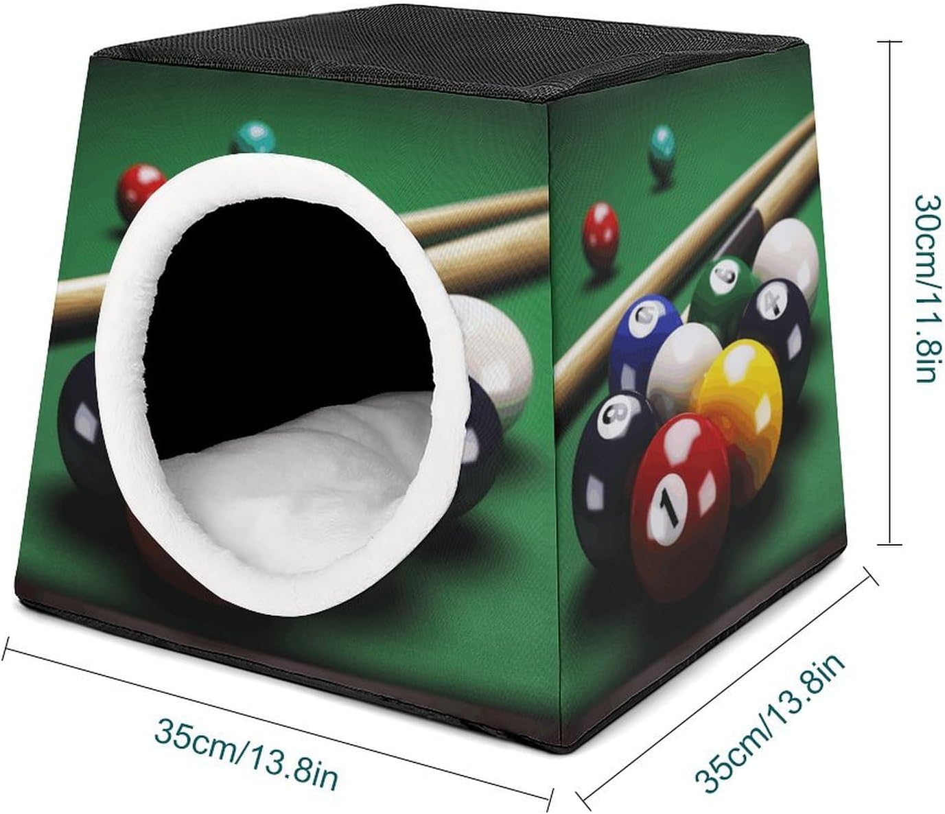 Pet Sleeping Nest Bed, Billiards Printed Dog House Cat Nest, Winter Pet House are Suitable for Most Cats, Dogs, and Other Small Pets