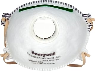 Honeywell NIOSH-Approved N95 Respirator Mask with Exhalation Valve for Airborne Particulates (RWS-54006)