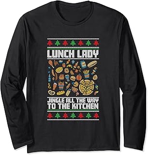 Dinner Lady Cafeteria School Staff Christmas Lunch Lady Long Sleeve T-Shirt
