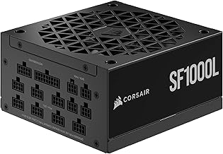 Corsair SF1000L Fully Modular Low Noise SFX Power Supply - Compatible with ATX 3.1 and PCIe 5.1 - 120mm Silent PWM Fan - 80 PLUS Gold - Zero RPM Mode - Black