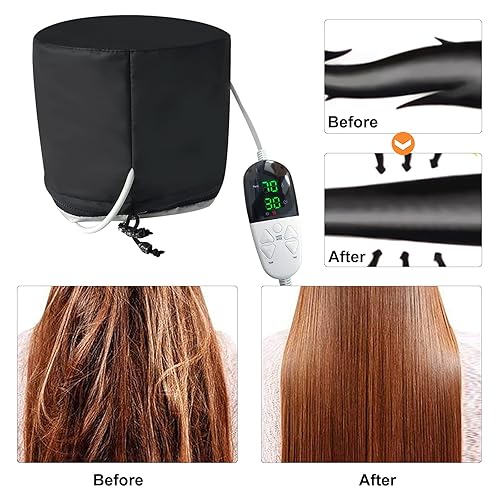 Miniatura 3 de V ddhoger Hair SPA Cap Térmico Cabello Cap 3 Modos Impermeable Hogar 110V Cuidado del Cabello Sombrero con Controlador Cuidado Térmico Tratamiento