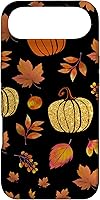 Vista 27 de Fall Leaves and Pumpkins Pattern Halloween Autumn Case for iPhone 17
