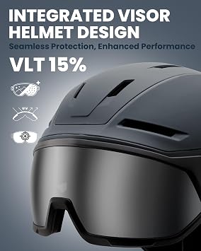 OutdoorMaster Snowboarding Helmet with Ski Goggles, Ski Helmet and 2-in-1 Visor Goggles Set - Adjustable Fit & Cooling Vents - Snow Helmets for Men, Women & Youth