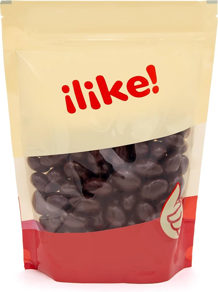 Dark Chocolate Covered Almonds 2-Pound Bag | Bulk Chocolate Covered Nuts | Coated Roasted Almonds for Gifting, Party Favors, Office Candy Jars & Dessert Boards