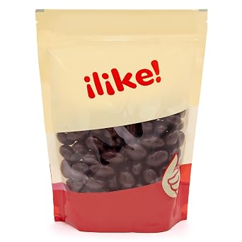Dark Chocolate Covered Almonds 2-Pound Bag | Bulk Chocolate Covered Nuts | Coated Roasted Almonds for Gifting, Party Favors, Office Candy Jars & Dessert Boards