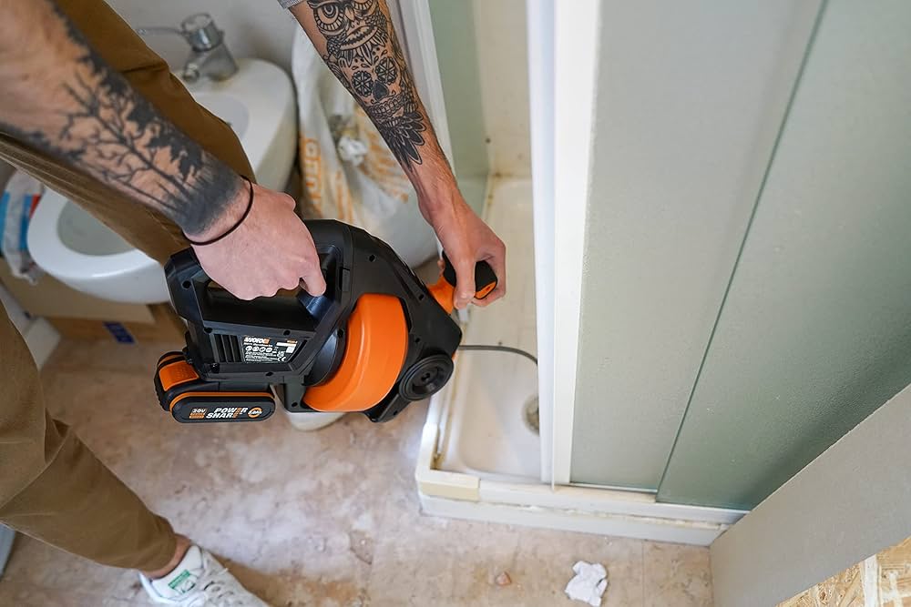 WORX WX891.9 Sgorgatore Scarichi 18V - Senza Batteria - Per Lavandini, Vasche E Docce - Diametro 3/4''-2'' - Foto 3