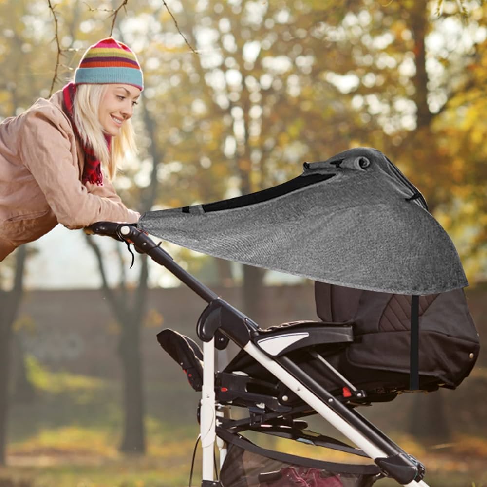 Parasole Per Passeggino UPF50+ - Cappottina Ombreggiante Universale, Facile Montaggio, LionelO - Foto 3