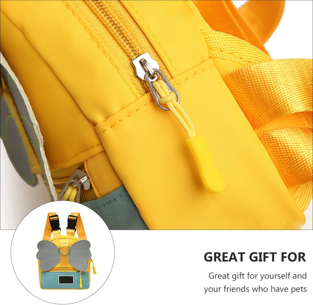 Generic Dog Harness Backpack for Pets Lightweight Self-Wearing Saddle Bag with Reflective Patch Capacity for Dogs and Cats Outdoor Walking and Travel