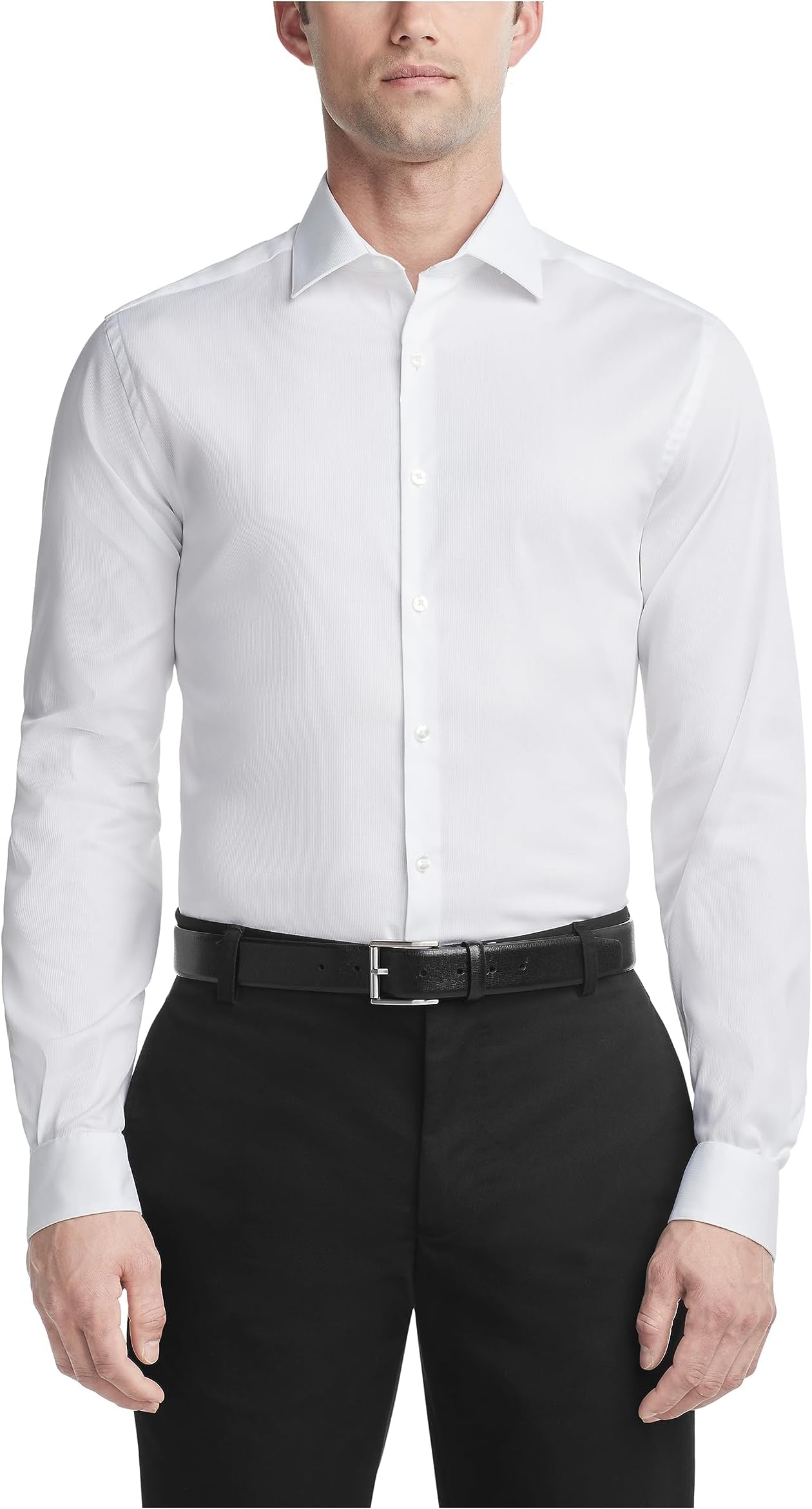 Men's Dress Shirt Flex Regular Fit Solid Dress Shirt