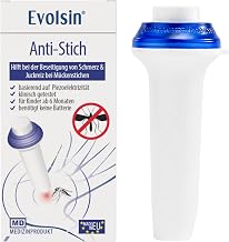 Evolsin Anti Stitch Electric Insect Bite Treatment | Without chemicals and heat, relieves itching and swelling, requires no batteries, for children aged 6 months and over