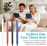 Xahpower New 3DS XL Stylus Pen, Replacement Stylus Compatible with Nintendo New 3DS XL, 4 in 1 Combo Touch Styli Pen Set Multi Color for New 3DS XL