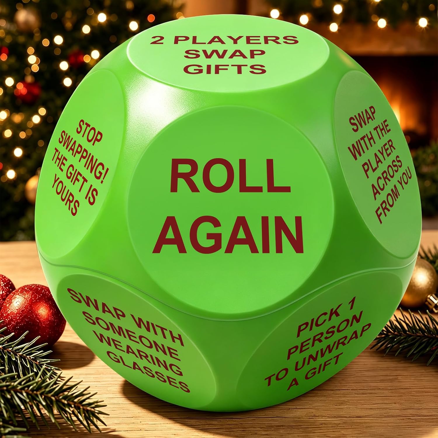 Winzwon Santa Swap Gift Exchange Dice, Christmas Games for Family