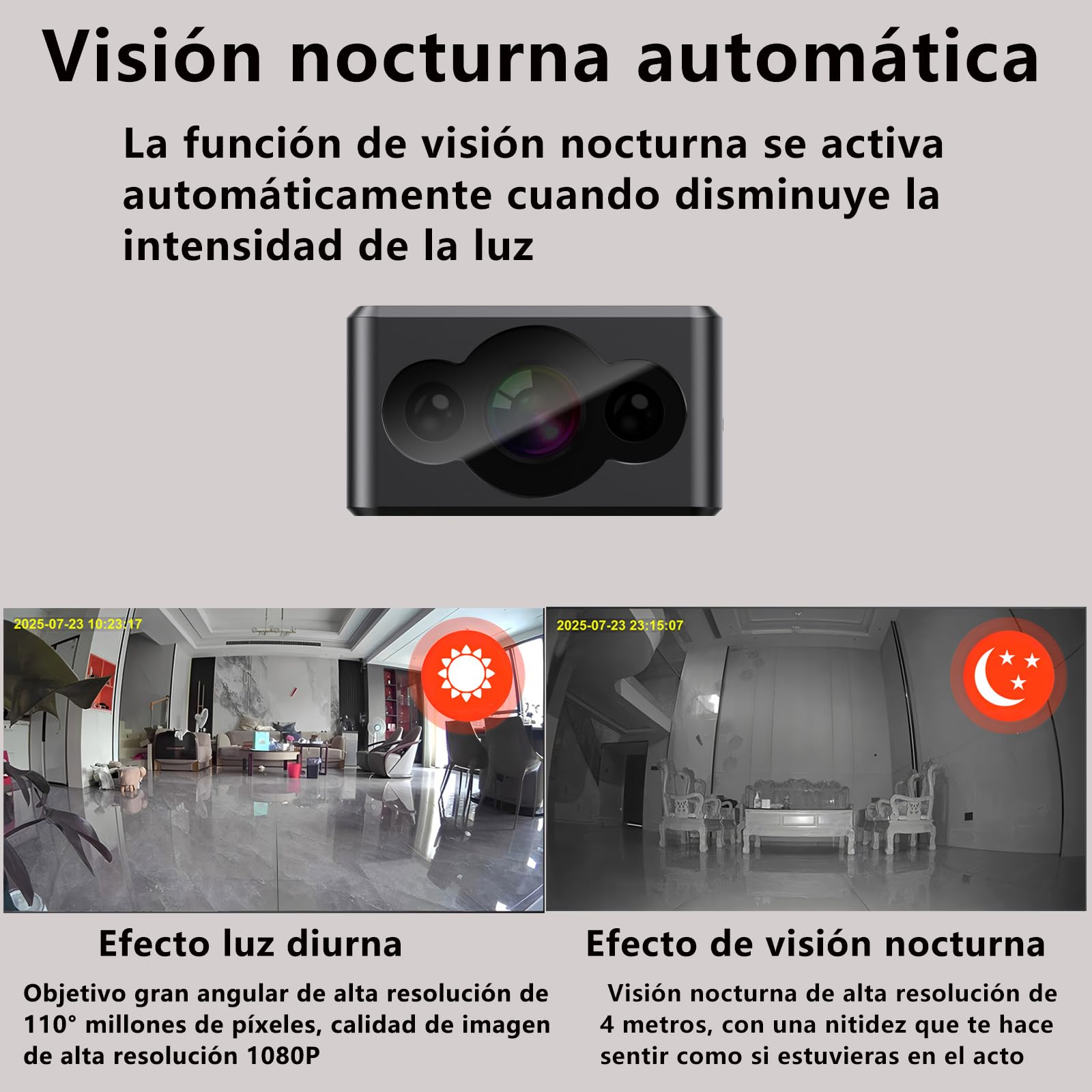 Mini Cámara WiFi, Cámara Espía Oculta Portátil, Cámara de Vigilancia Interior HD, Vigilancia Remota a través de App Live Streaming con Detección de Movimiento para Hogar y Oficina.